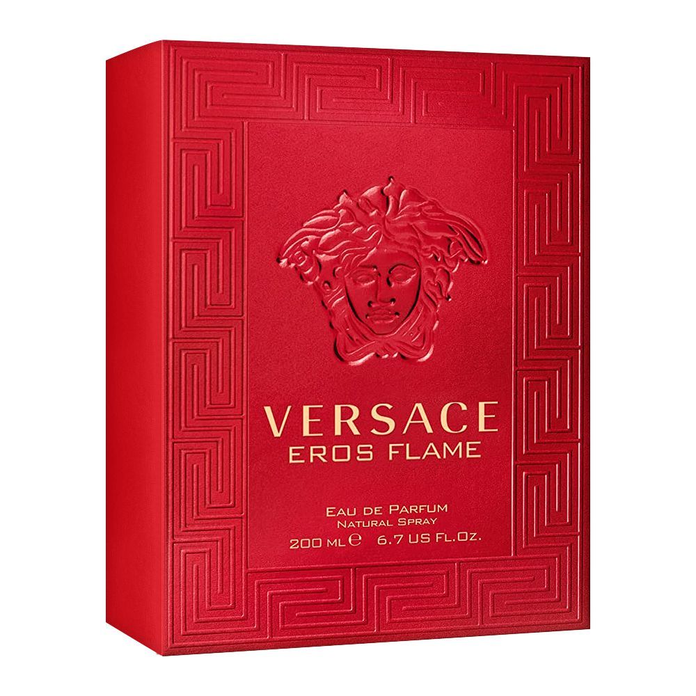 Versace Eros Flame Eau de Parfum 200ml for Men | Luxury Citrus Woody Fragrance